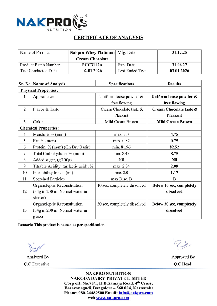 Platinum 100% Whey Protein Isolate