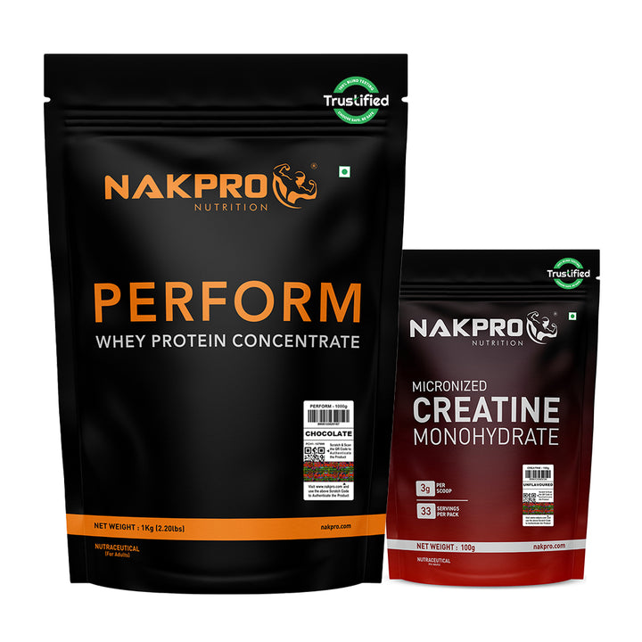 Nakpro Perform Whey Protein Concentrate | 65g Protein | Trustified Certified