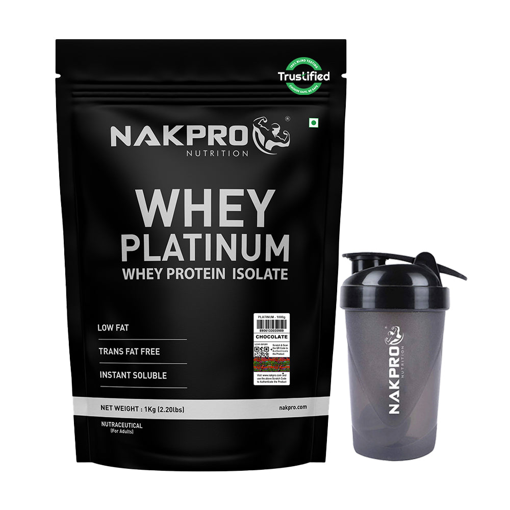Nakpro Platinum Whey Protein Isolate | 82g Protein | Trustified Certified