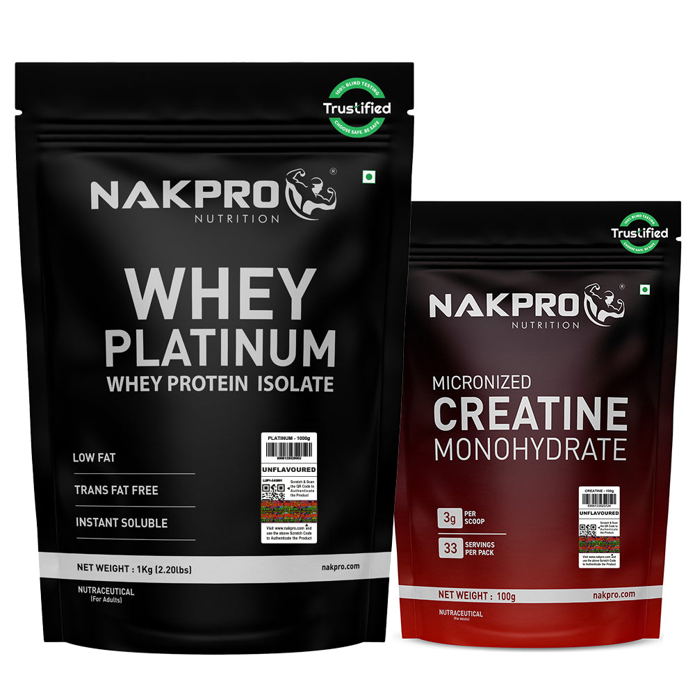 Nakpro Platinum Whey Protein Isolate | 82g Protein | Trustified Certified