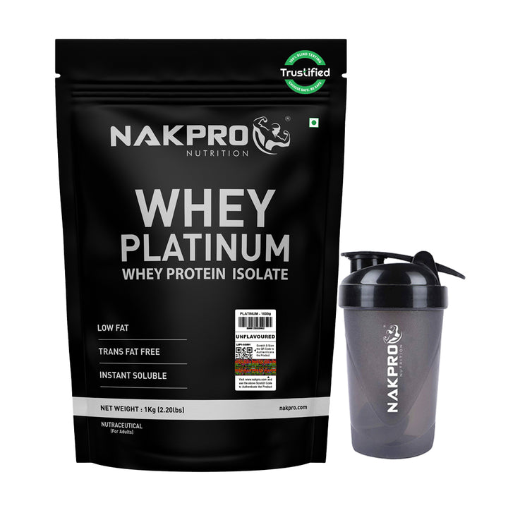 Nakpro Platinum Whey Protein Isolate | 82g Protein | Trustified Certified