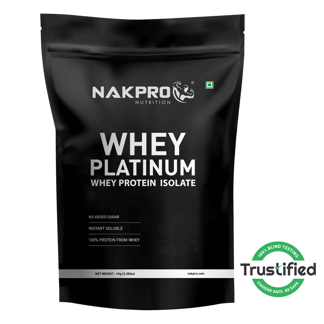 Nakpro Platinum 100% Whey Protein Isolate | 82g Protein | Trustified Certified