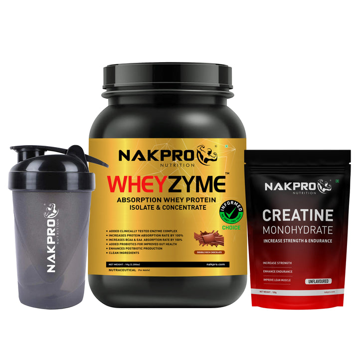 waheyzyme protein with creatine and shaker