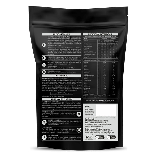 NAKPRO WHEY PLATINUM CHOCOLATE 2KG