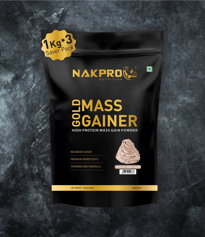 NAKPRO Nutrition Gold Mass Gainer Cream Chocolate 3Kg