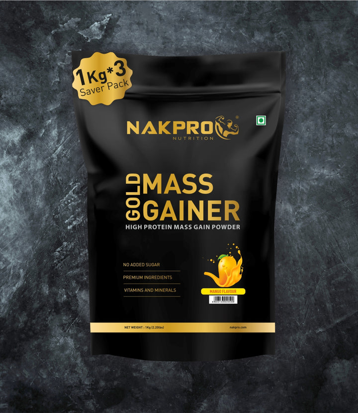 NAKPRO Nutrition Gold Mass Gainer Mango 3kg