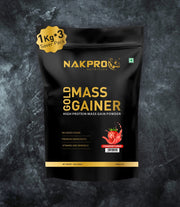NAKPRO Nutrition Gold Mass Gainer Strawberry 3Kg